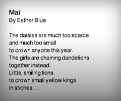 Featured Writer: Esther Blue