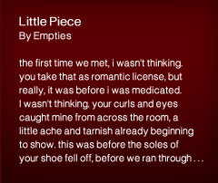 Featured Writer: Empties