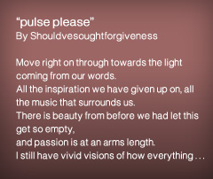 Featured Writer: Shouldvesoughtforgiveness