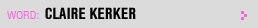 Featured Writer: Claire Kerker