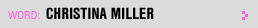 Featured Writer: Christina Miller